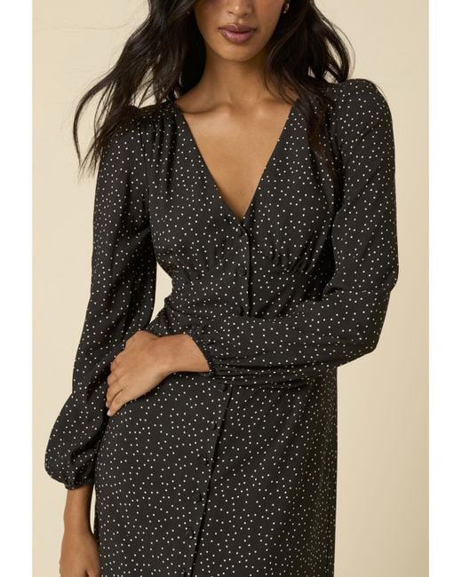 Nobody's Child Black Kennedy Spot Midi Dress