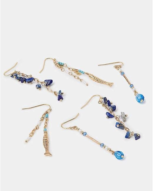 Accessorize Natural Delicate Stone Drop Earrings