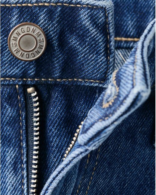 Mango Blue Barrel High-Waist Jean
