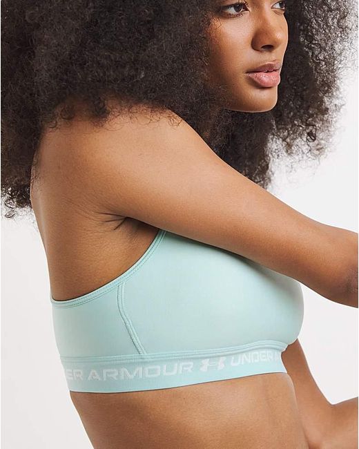 Under Armour White Crossback Mid Support Bra