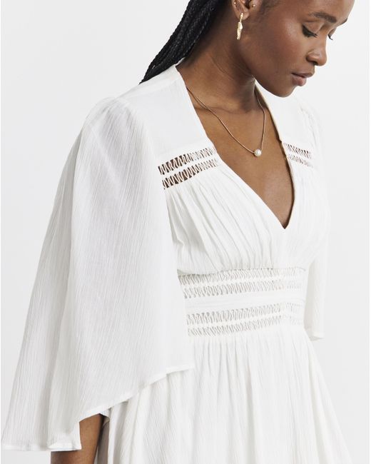 Joanna Hope White Crinkle Maxi Dress