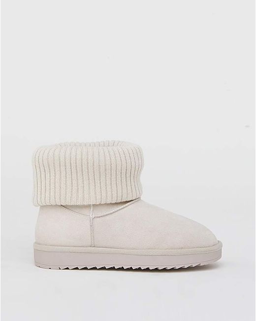 Simply Be Cuff Slipper Boot Wide in Natural | Lyst UK