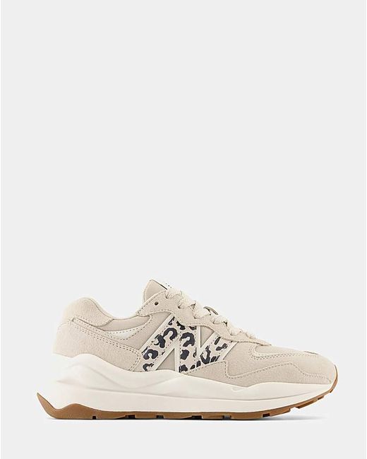 New Balance White 5740 Animal Print Trainers