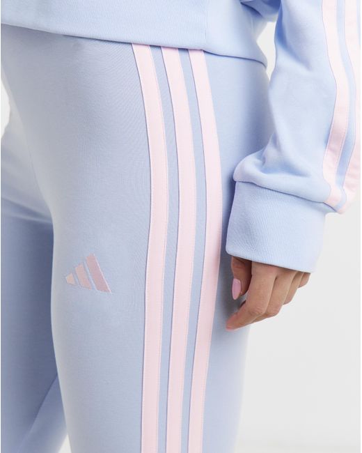Adidas Blue 3 Stripes Leggings