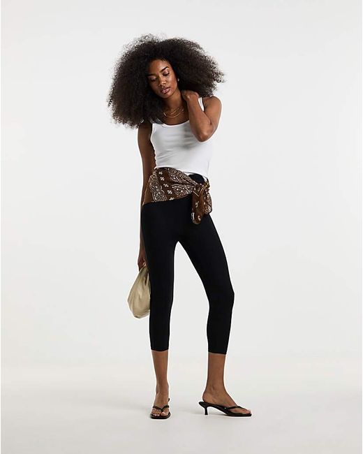 Simply Be Black Jersey Cropped Legging