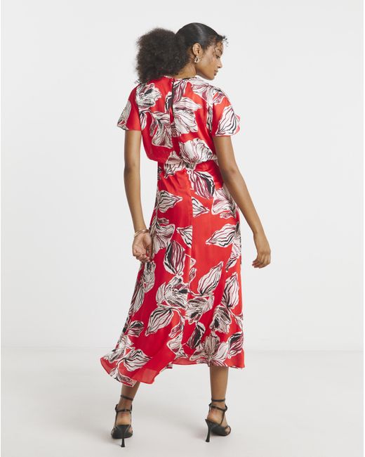 Joanna Hope Red Split Sleeve Dress
