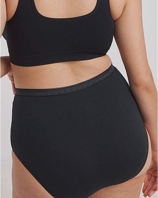 Slimma Black 4 Pack Full Knickers
