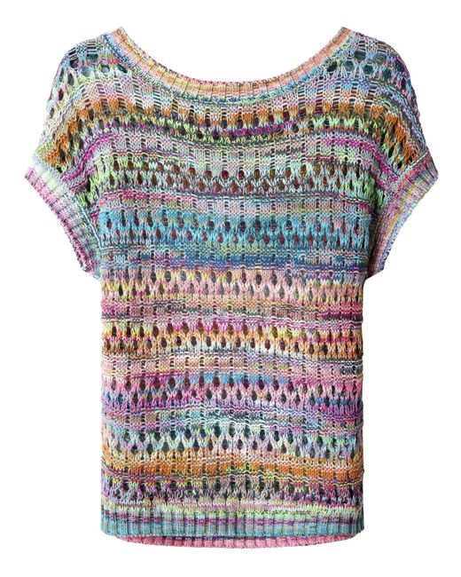 Joe Browns Blue Jb Clara Open Knit Sleeveless Jumper