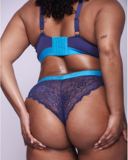 Lemonade Dolls Blue Signature Lace Brief