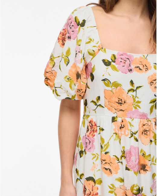 Vila Metallic Square Neck Ankle Dress