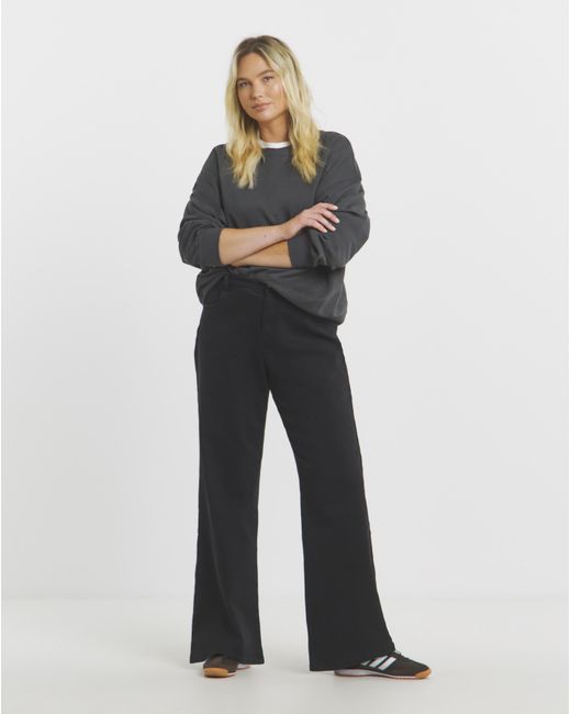 Simply Be Blue Fleece Lined Cosy Wide Leg Jeans