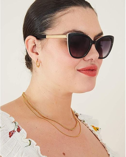 Accessorize Natural Classic Cateye Sunglasses