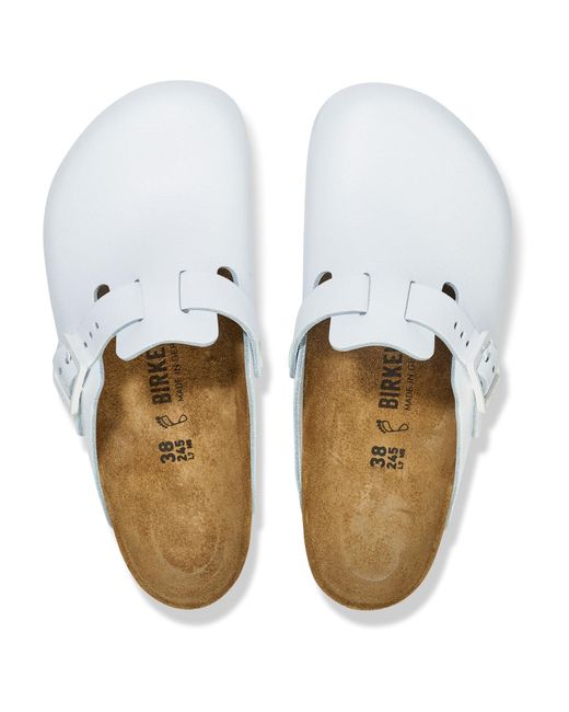 Birkenstock White Boston Pro Mule