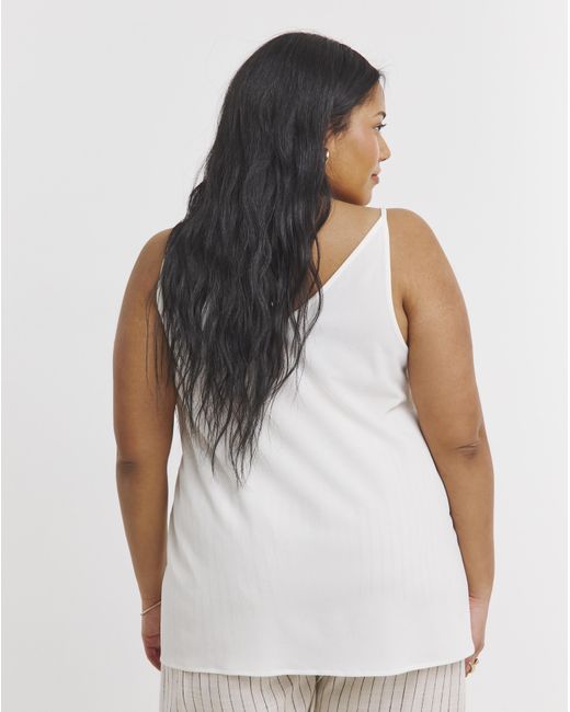 Simply Be White V Neck Cami