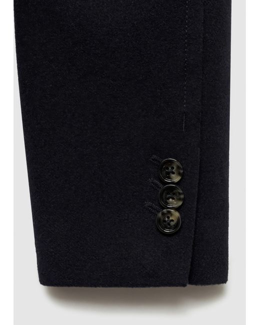 Mango Blue Double Breasted Wool Coat