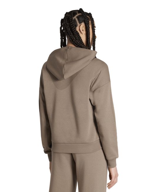 Adidas Brown Small Logo Hoodie
