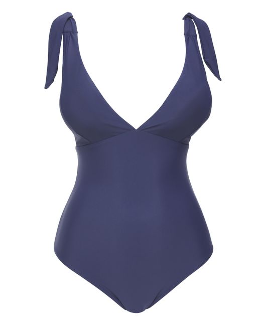 JD Williams Blue Vibrant Islands Tie Detail Swimsuit