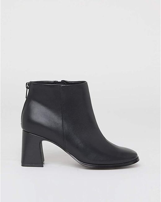 Simply Be Gray Outside Zip Ankle Boot Wide