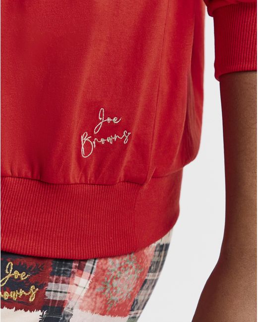Joe Browns Red Patchwork Sweatshirt