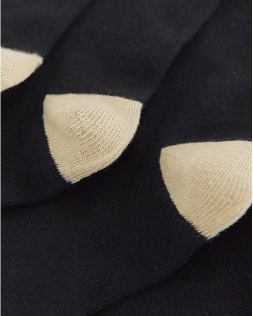 Pretty Secrets Black 5Pk Embroidered Socks