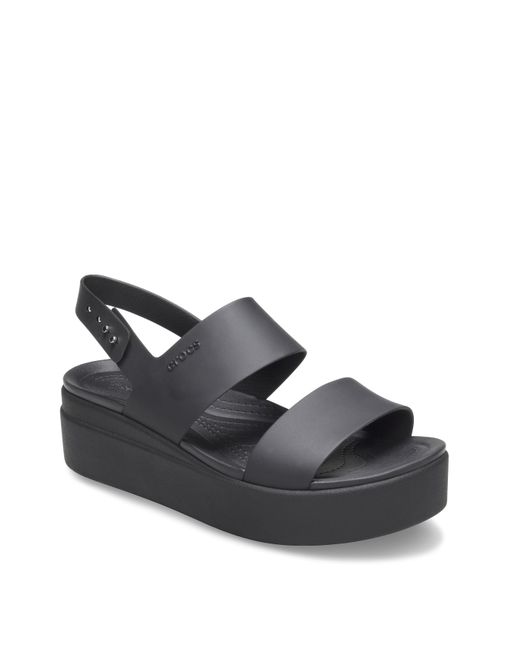 CROCSTM Blue Brooklyn Low Wedge Sandals