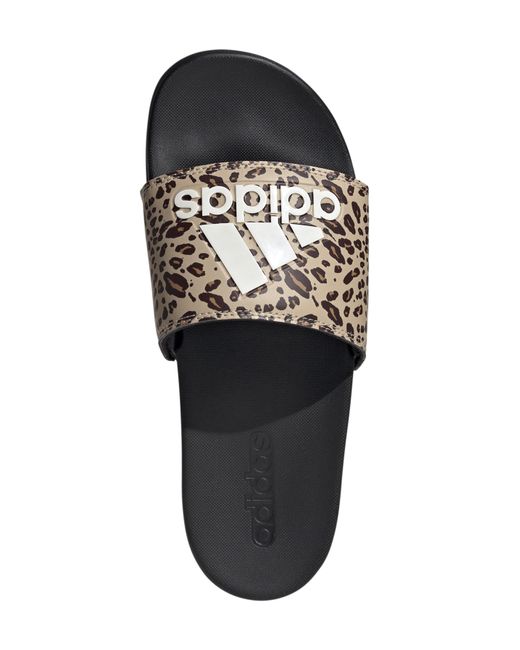 Adidas White Adilette Comfort Slides