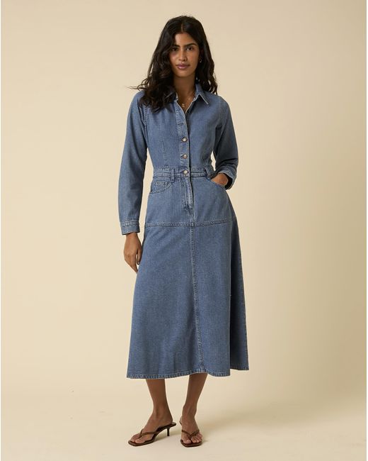 Nobody's Child Blue Lee Midi Dress