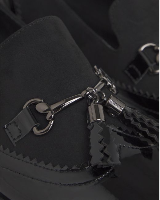 Simply Be Black Brogue Tassle Loafer Standard