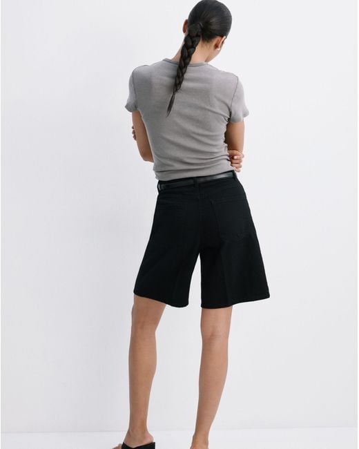 Mango Gray Bermudas Camilla