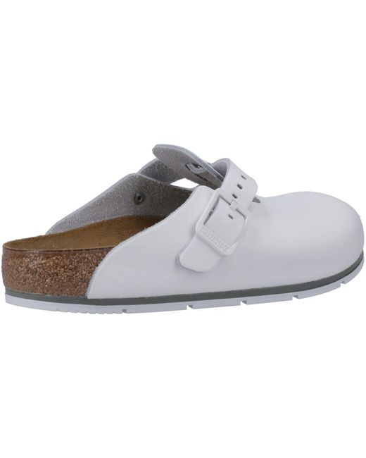 Birkenstock White Boston Pro Mule