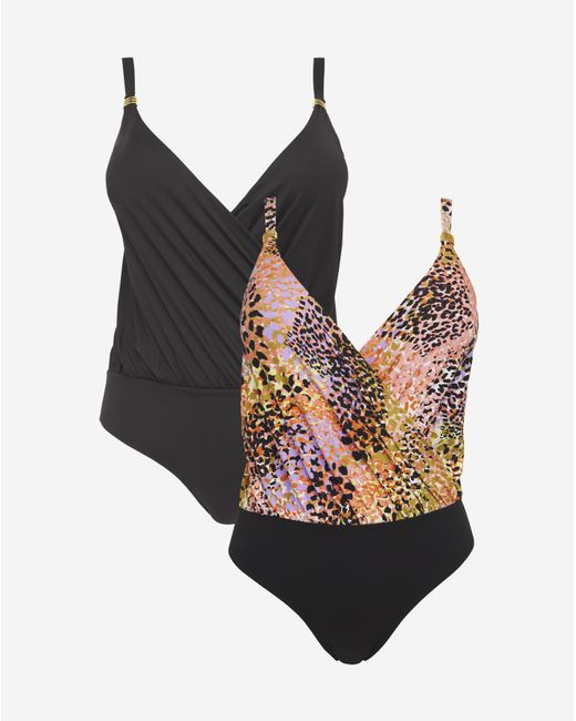 MAGISCULPT Black 2 Pack Blouson Swimsuits