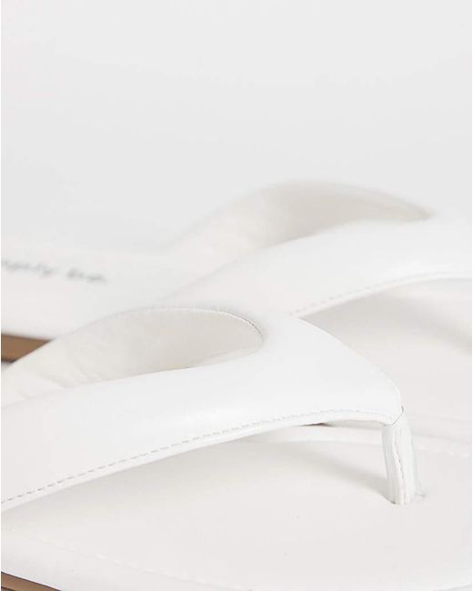 Simply Be Natural Flat Toe Post Sandals Extra Wide Fit