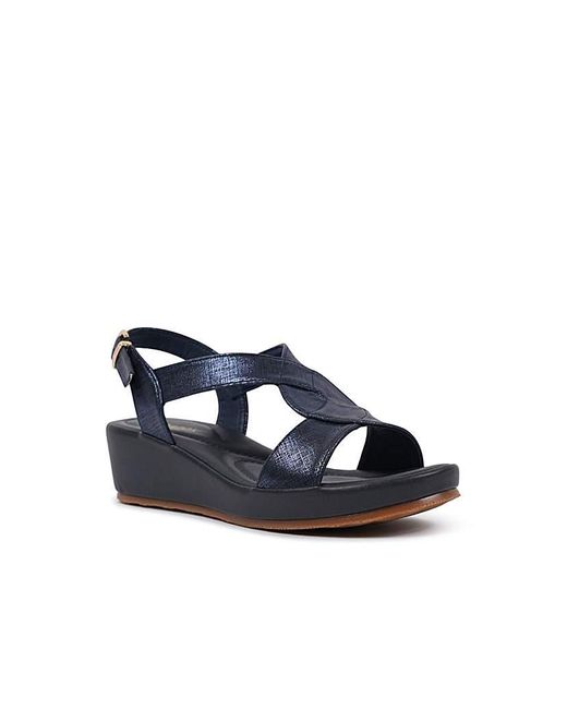 Paradox London Blue Vesper Wedge Sandals