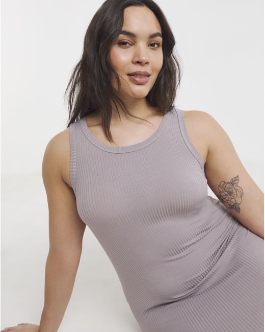 Simply Be Purple Modal Rib Lounge Dress