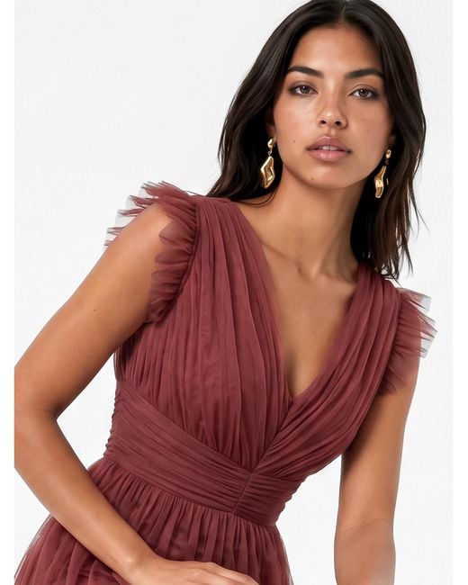 Anaya with love Red Anaya Plain Dress