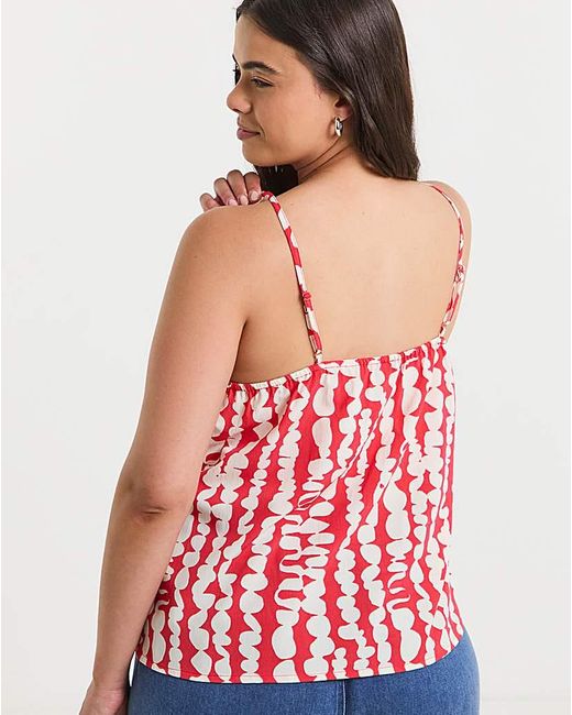 Simply Be Red V Neck Cami