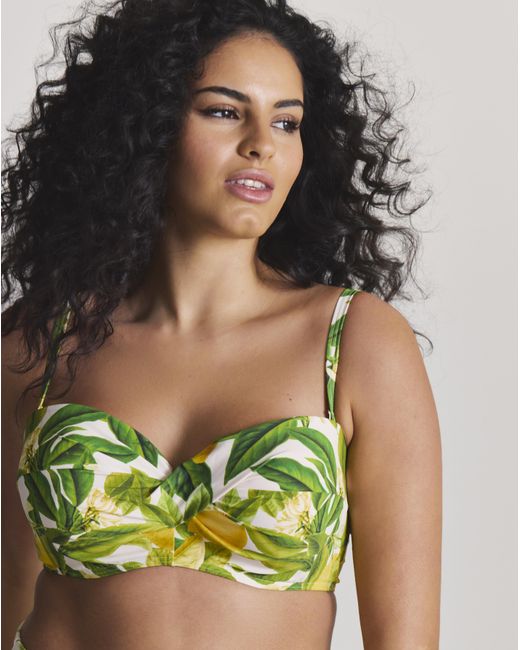 MAGISCULPT Green Twist Front Bikini Top