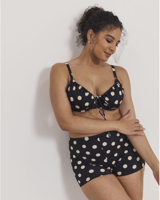 Simply Be Black Ruched Underwired Bikini Top