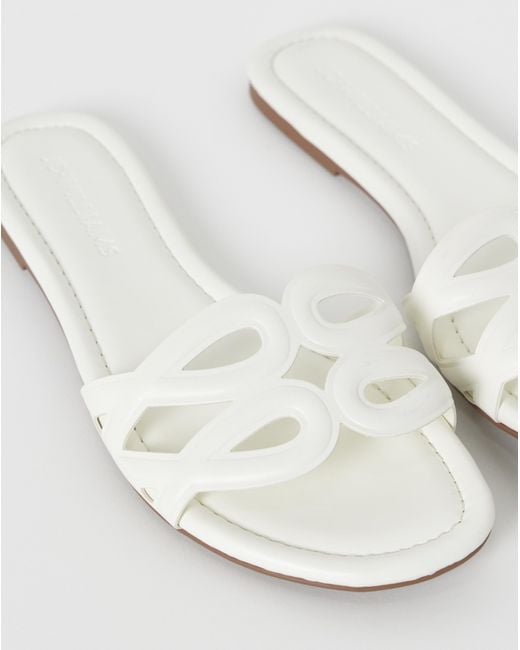 JD Williams Metallic Padded Loop Mule Sandal Wide