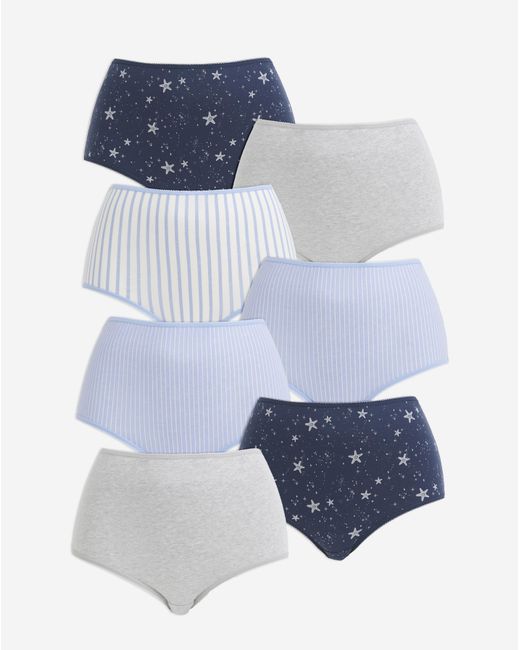 Pretty Secrets Blue 7 Pack Full Fit Brief