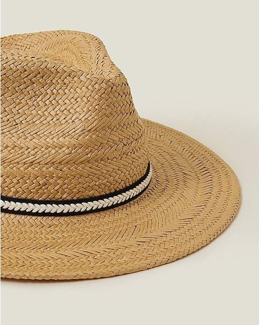 Accessorize Natural Monotone Trim Trilby