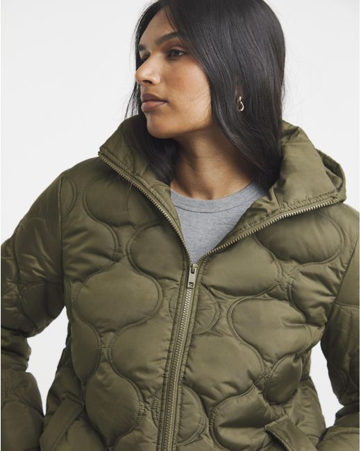 Simply Be Green Short Quilted Jacket