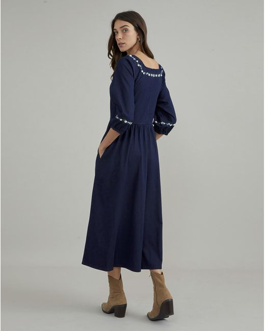 Nobody's Child Blue Embroidered Dress