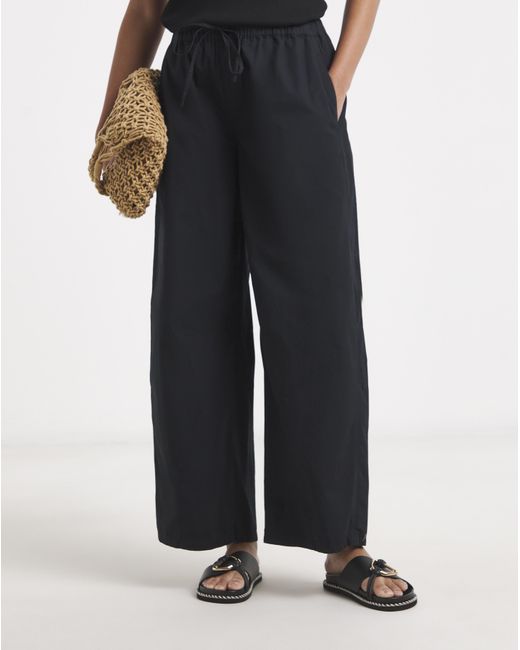 Simply Be Gray Cotton Barrel Trouser