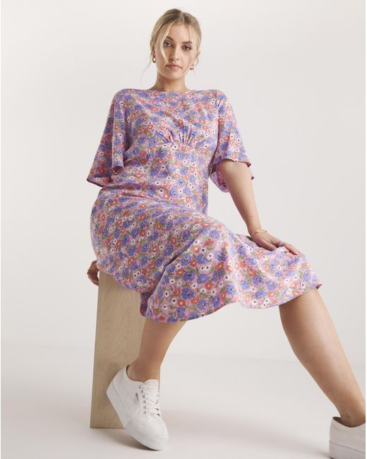 Nobody's Child Pink Eva Floral Midi Dress