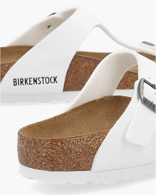 Birkenstock White Gizeh Toe Post Sandals