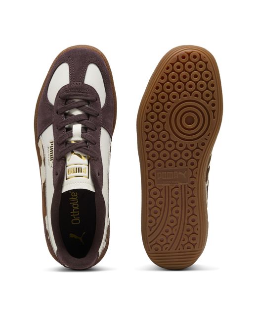 PUMA Brown Palermo Cow Print Trainers