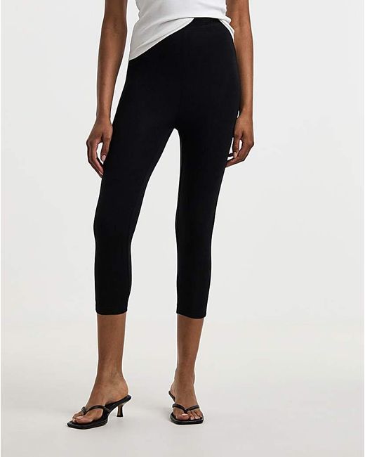 Simply Be Black Jersey Cropped Legging