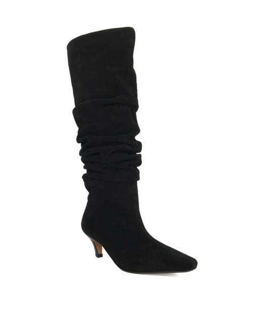 Dune Black Knee-High Boots Standard Fit
