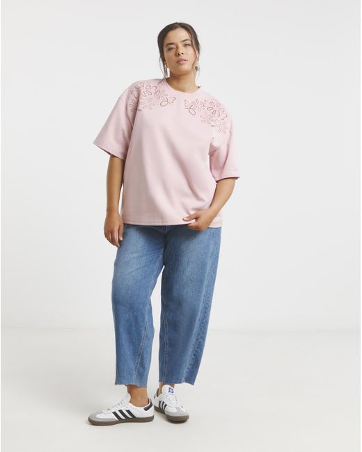 Simply Be Pink Cut Work Top